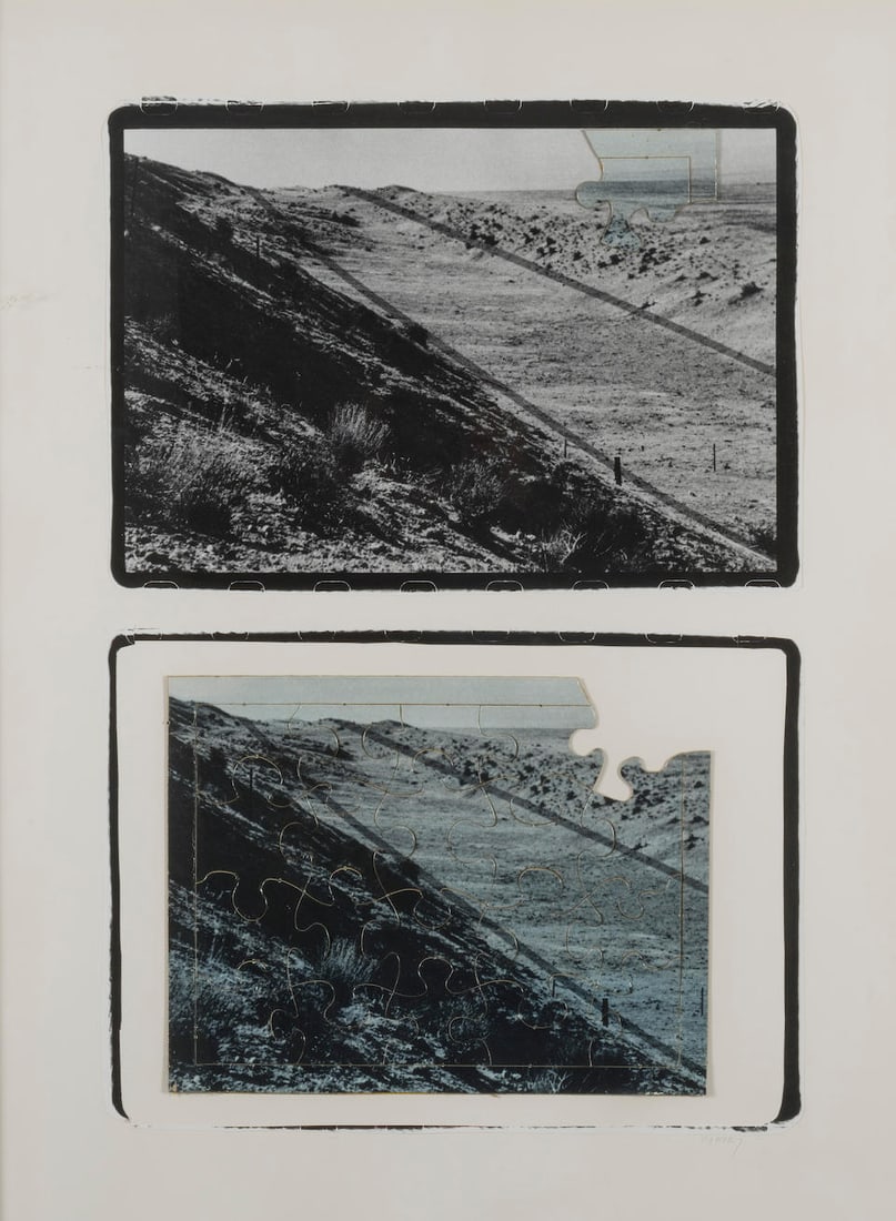 JACQUES MONORY (1924-2018) Sans titre Photographie en noir et blanc et collage puzzleSignéZ...: JACQUES MONORY (1924-2018) Sans titre Photographie en noir et blanc et collage puzzle Signé Zwart-wit fotografie en puzzelcollage Teken Black and white photography and puzzle collage Signed 85 x