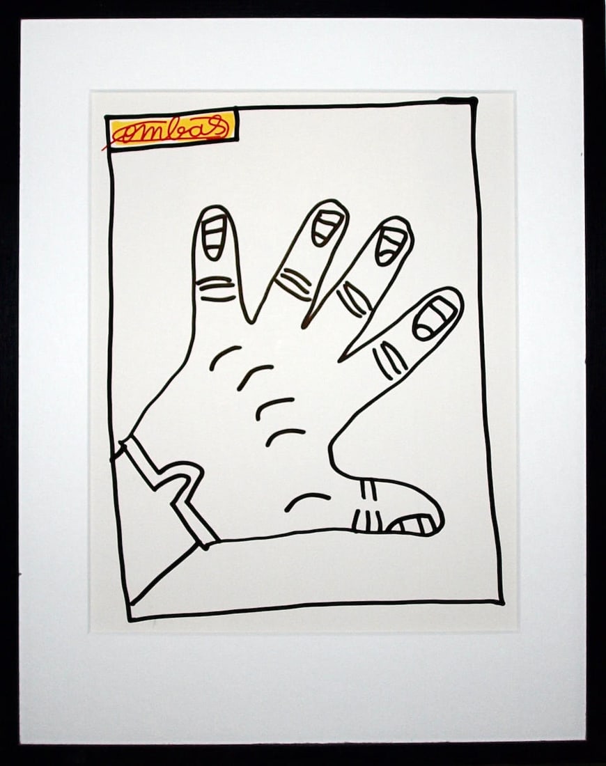 ROBERT COMBAS (born 1957) Artists' Handbook, 2007 Ouvrage dans un coffret en cuir reprenant plu...: ROBERT COMBAS (born 1957) Artists' Handbook, 2007 Ouvrage dans un coffret en cuir reprenant plus de 300 reproductions de 300 mains d'artistes modernes et contemporains connus Accompagné d'un dess