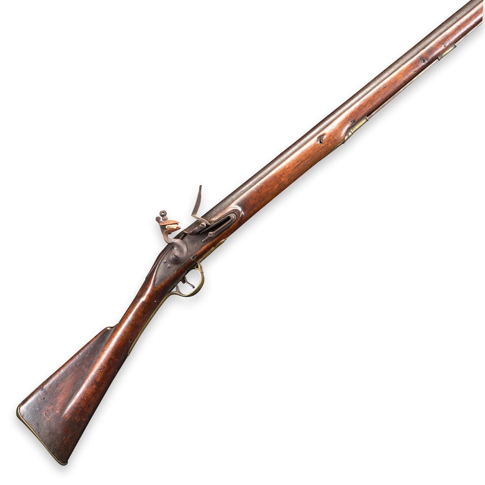 A BRITISH FLINTLOCK MILITIA MUSKET, (1 of 6)