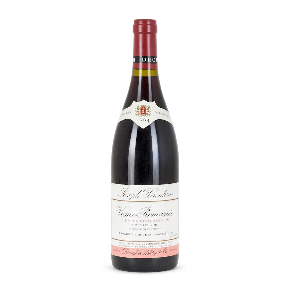 Joseph Drouhin Vosne Romanée Les Petits Monts 2004 (1 bottle): Joseph Drouhin Vosne Romanée Les Petits Monts 2004 Côte de Nuits u: 0.5cm; lightly marked and lightly bin-soiled label 1 bottle Footnotes: Burgundy This lot is subject to the following lot s