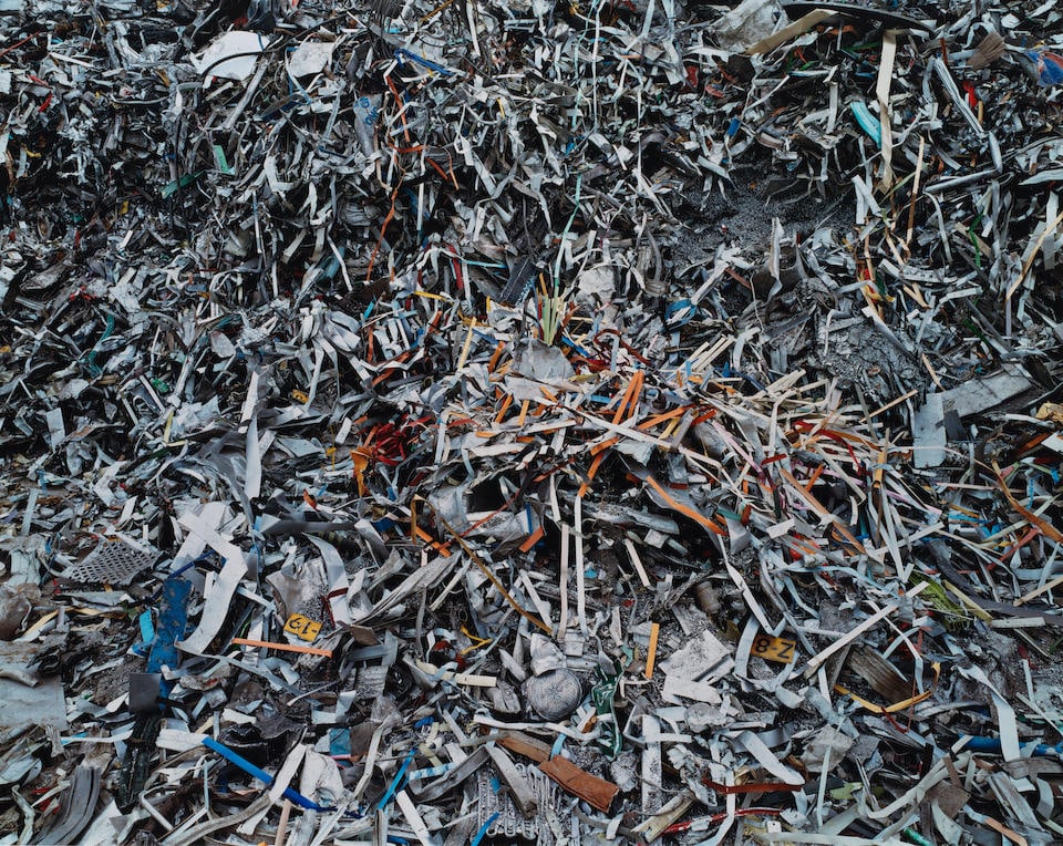 Edward Burtynsky (born 1955); China Recycling #25, Cankun Aluminum, Xiamen City, Fujian Province;: Edward Burtynsky (born 1955) China Recycling #25, Cankun Aluminum, Xiamen City, Fujian Province, 2005 Chromogenic print, printed 2007; the photographer's studio label, signed in ink, on the reverse, f