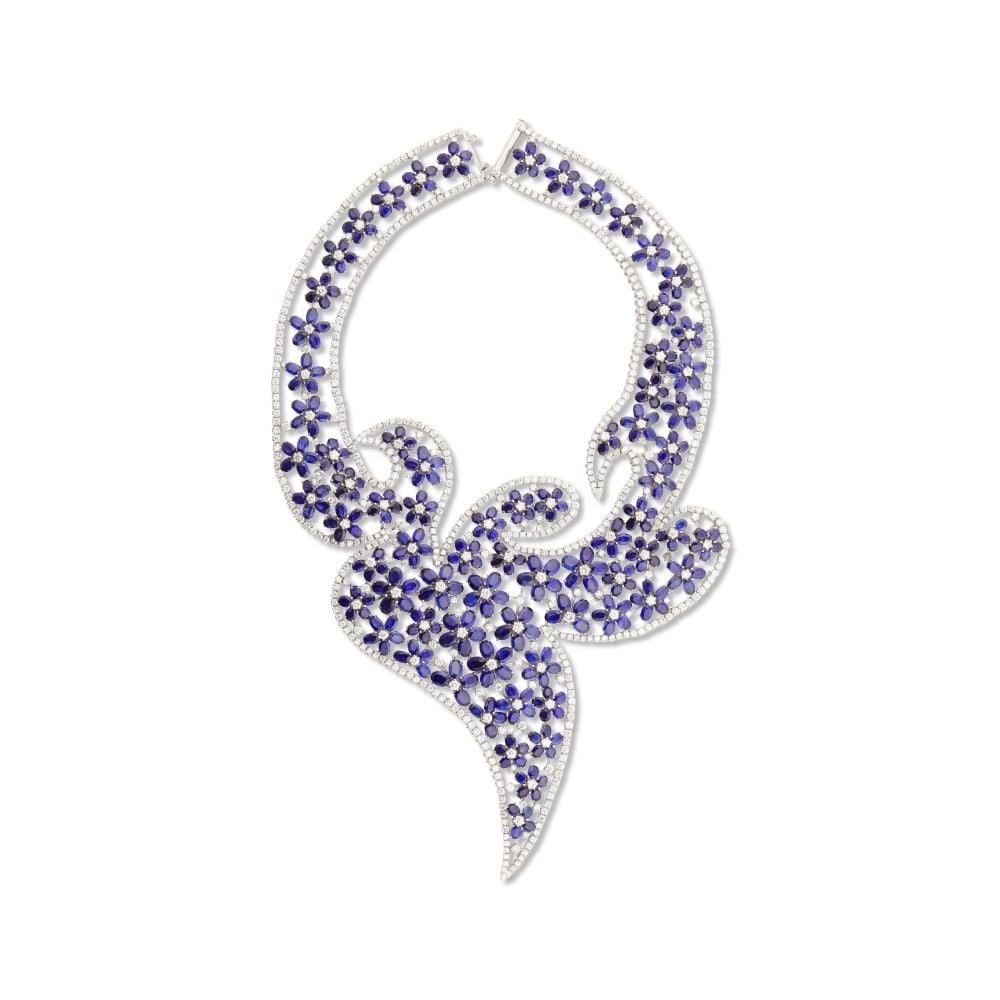 YESSAYAN: COLLIER 'PLASTRON' SAPHIRS ET DIAMANTS (1 of 1)