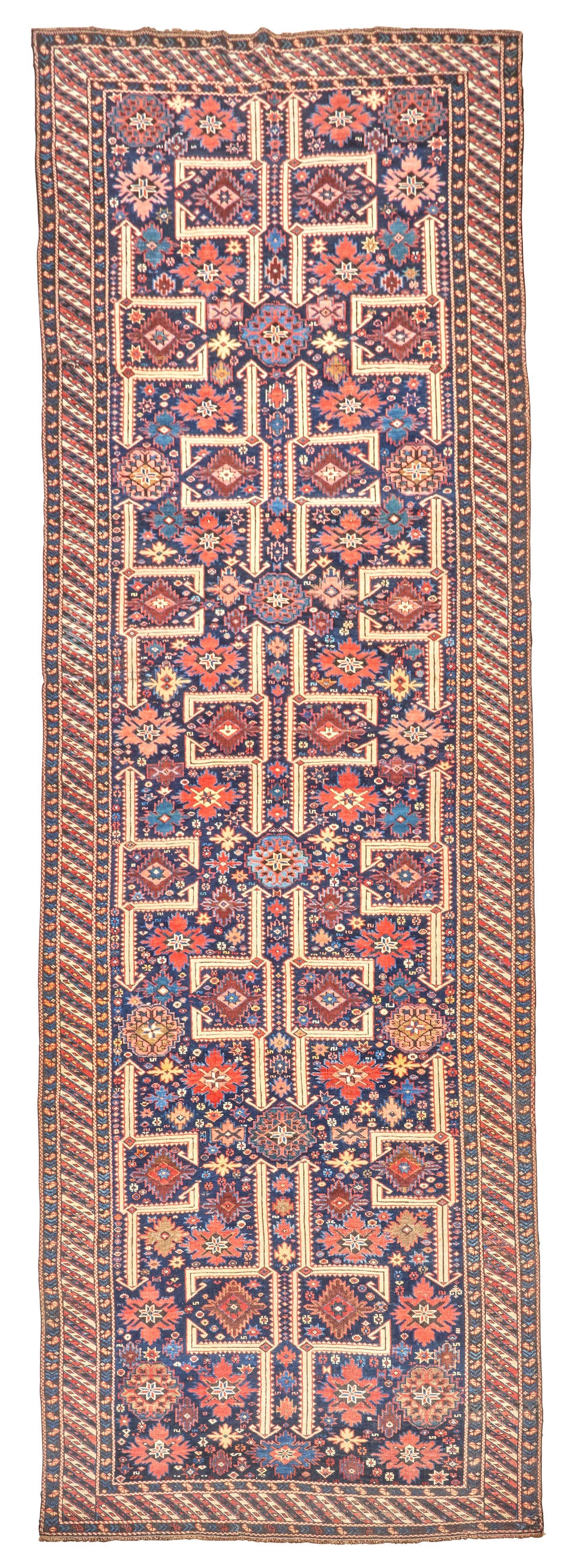 Fine East Caucasian rug with Afshan Design Caucasus 4 ft. x 12 ft. (1 of 3)