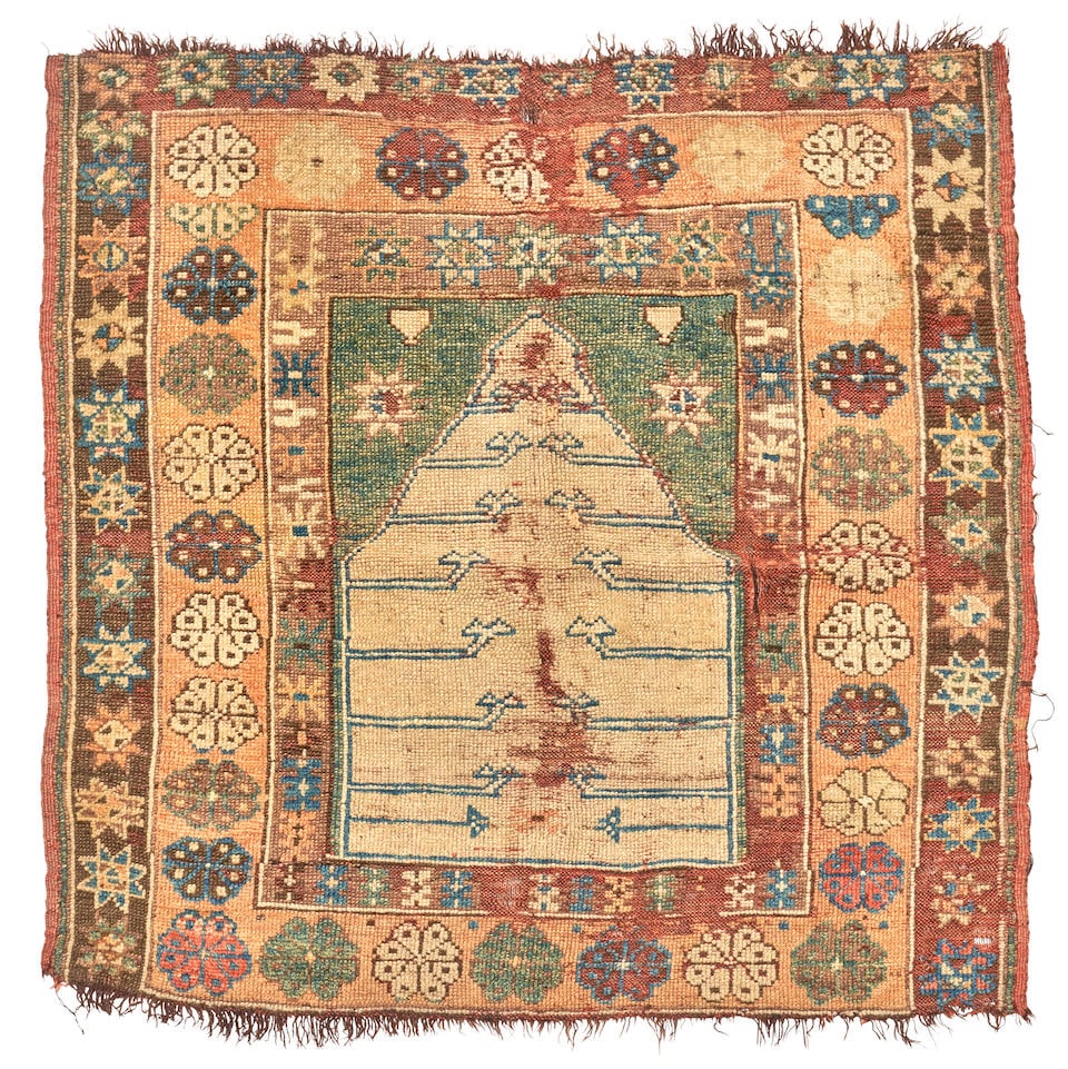 West Anatolian Village Prayer Rug Anatolia 3 ft. 1 in. x 4 ft. (1 of 3)