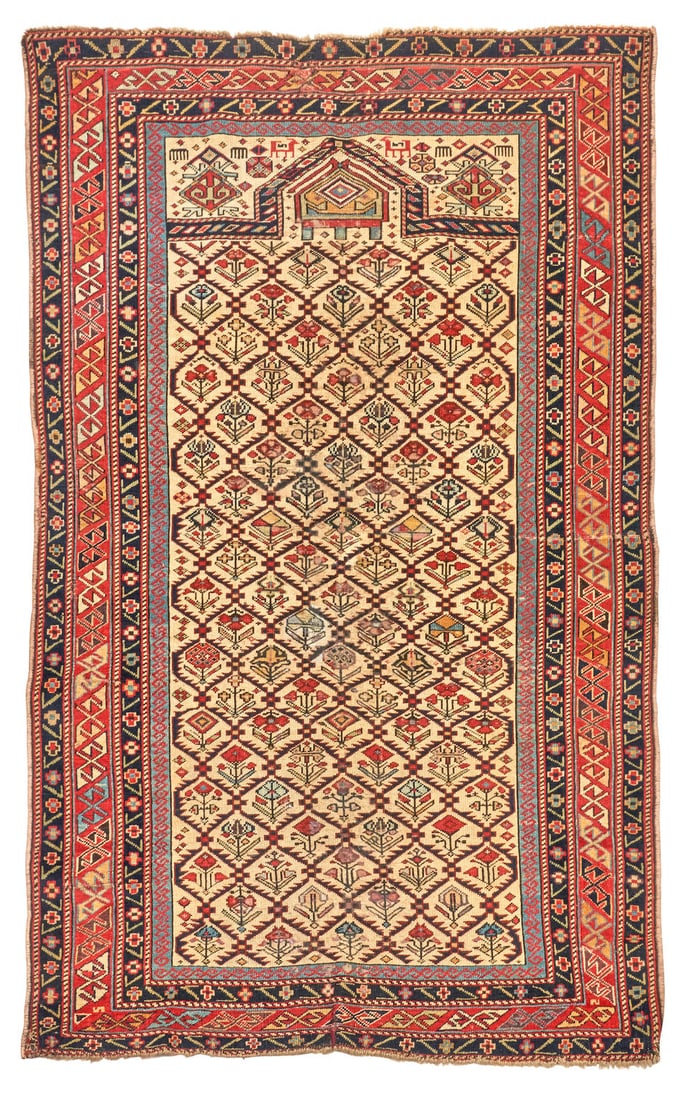 Shirvan Prayer Rug Caucasus 2 ft. 11 in. x 4 ft. 9 in. (1 of 3)
