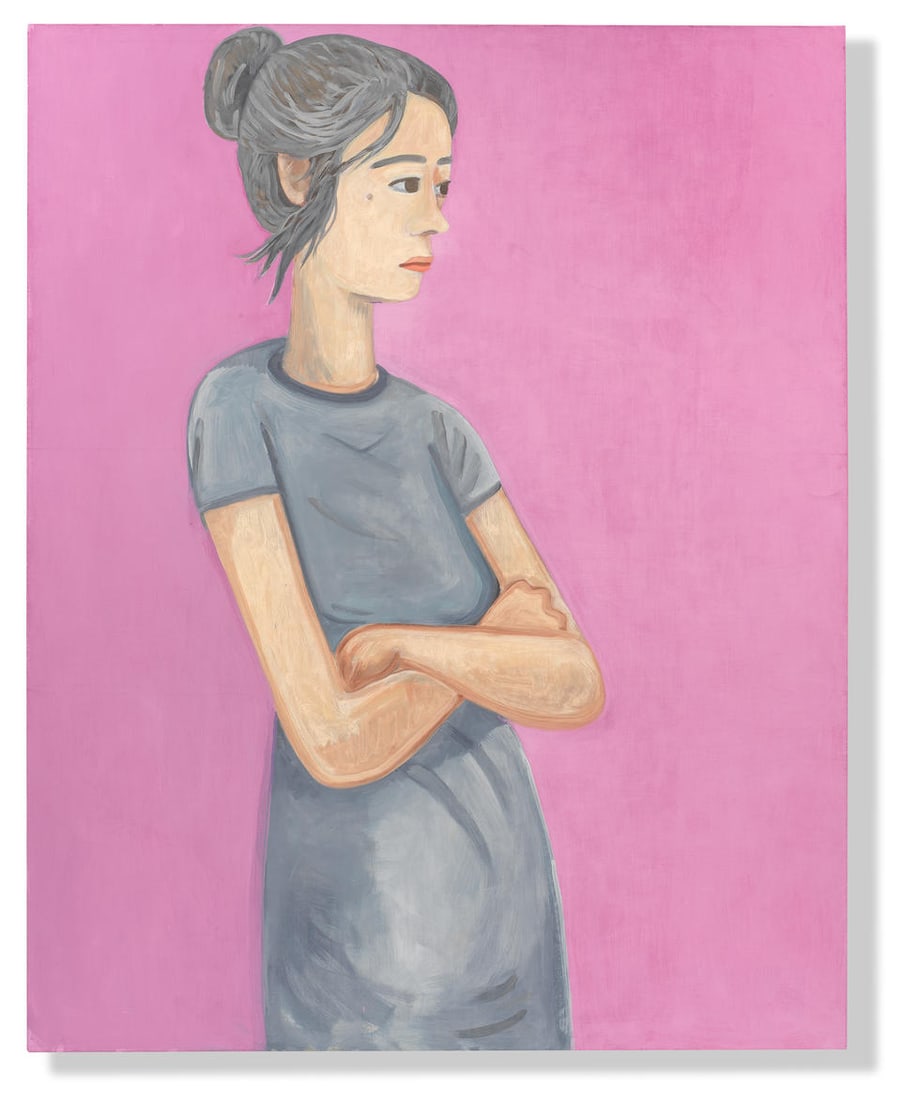 BRIAN CALVIN (B. 1969) The Pose (Painted in 2014): BRIAN CALVIN (B. 1969) The Pose signed, inscribed and dated ''The Pose' Brian Calvin 2014' (on the reverse) oil on canvas 152.6 x 122 cm (60 1/16 x 48 1/16in). Painted in 2014 Footnotes: Provenance<