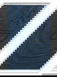 MATIAS FALDBAKKEN (B. 1973) Untitled (Garbage Bag #12) (Executed in 2010): MATIAS FALDBAKKEN (B. 1973) Untitled (Garbage Bag #12) marker pen on plastic bag, in the artist's frame 134 x 87.5cm (52 3/4 x 34 7/16in). Executed in 2010 Footnotes: Provenance Private collection