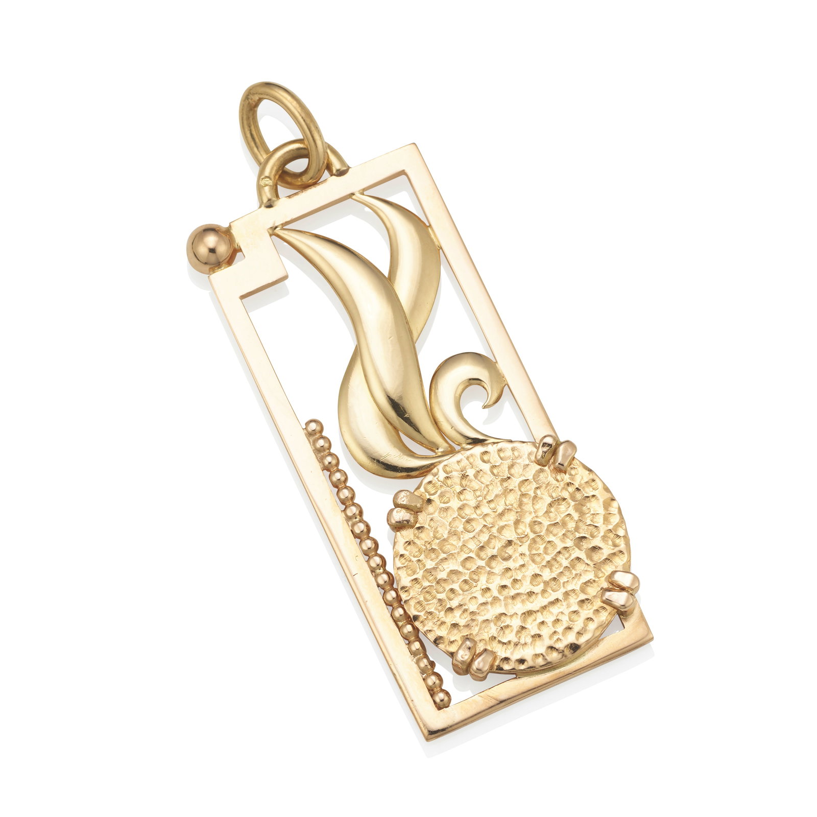 JEAN DESPRÉS (1889-1980) Pendant1940s18k yellow gold, etched 'J. Després' and stamped ... (1 of 2)