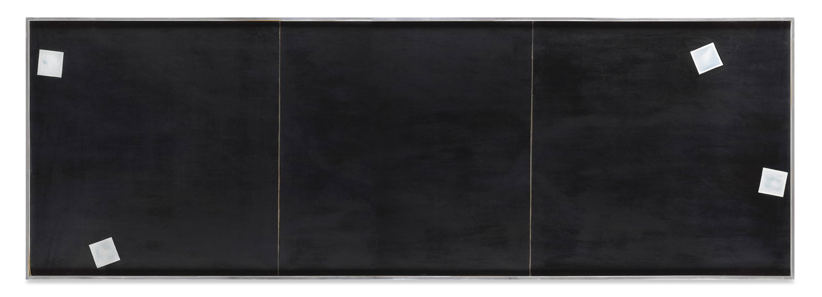 JOE GOODE (BORN 1937) Untitled (Black Photo Cloud Triptych)1969-70oil on canvas, signed and date...: JOE GOODE (BORN 1937) Untitled (Black Photo Cloud Triptych) 1969-70 oil on canvas, signed and dated 'Joe Goode 1969-70' on the center stretcher 36 x 108in (91.4 x 274.3cm) Footnotes: Provenance Estate