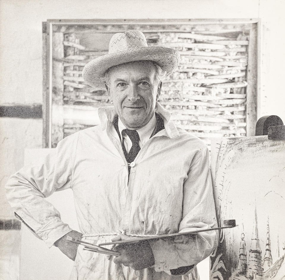 Geoffrey Sawyer (British, 1933-2022); Cecil Beaton;: Geoffrey Sawyer (British, 1933-2022) Cecil Beaton In his studio, 1967, gelatin silver print, with photographer's ink-stamp credit to reverse and pencil annotation 'National Portrait Gallery' 23.5 x 24