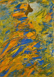 Ablade Glover (Ghanaian, born 1934) Untitled: Ablade Glover (Ghanaian, born 1934) Untitled signed and dated 'Glo/98' (lower left); inscribed '9' (verso) oil on canvas 122 x 86.5cm (48 1/16 x 34 1/16in). Lot to be sold without reserve. For further