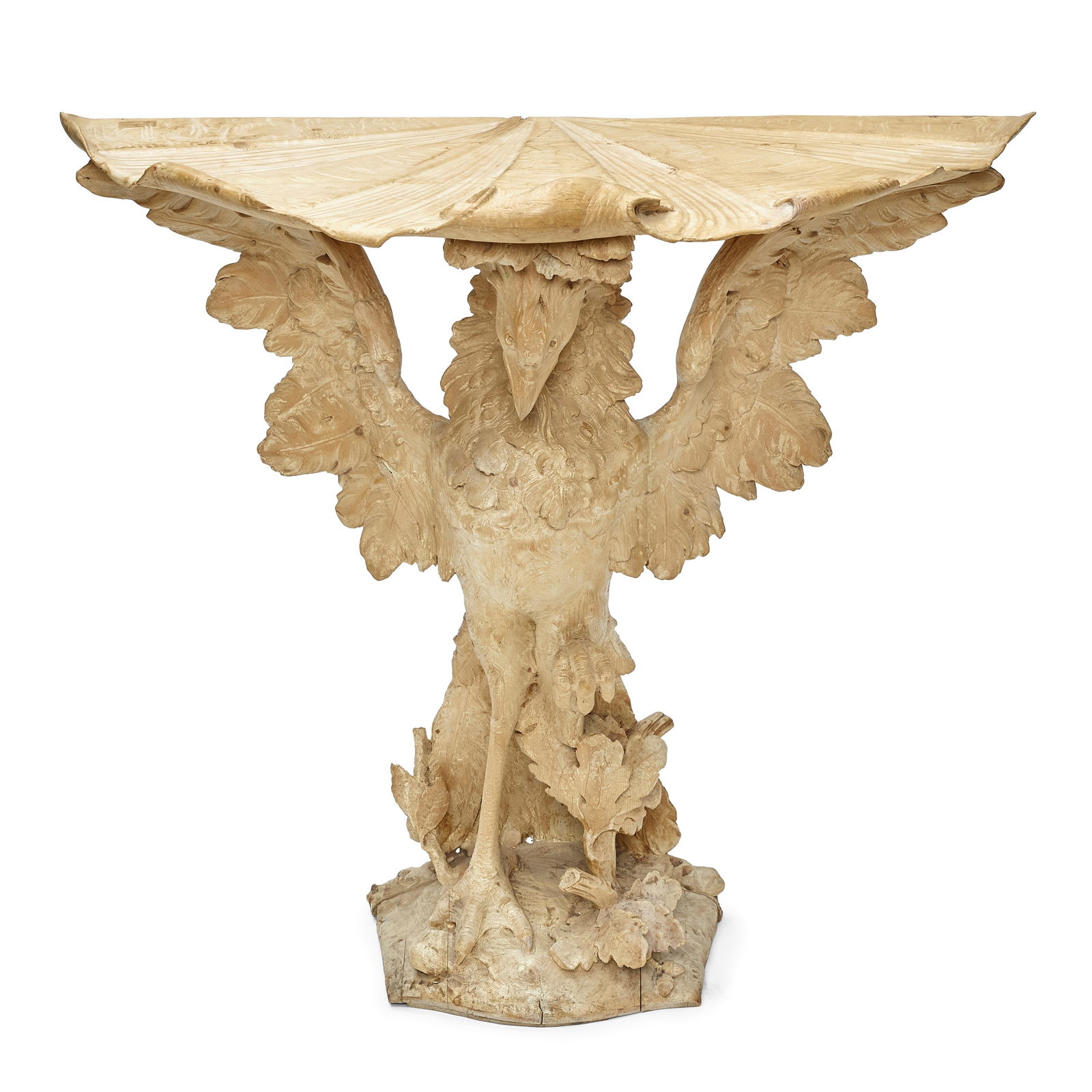 A GROTTO STYLE CARVED PINE PHOENIX-FORM CONSOLE19th century (1 of 2)