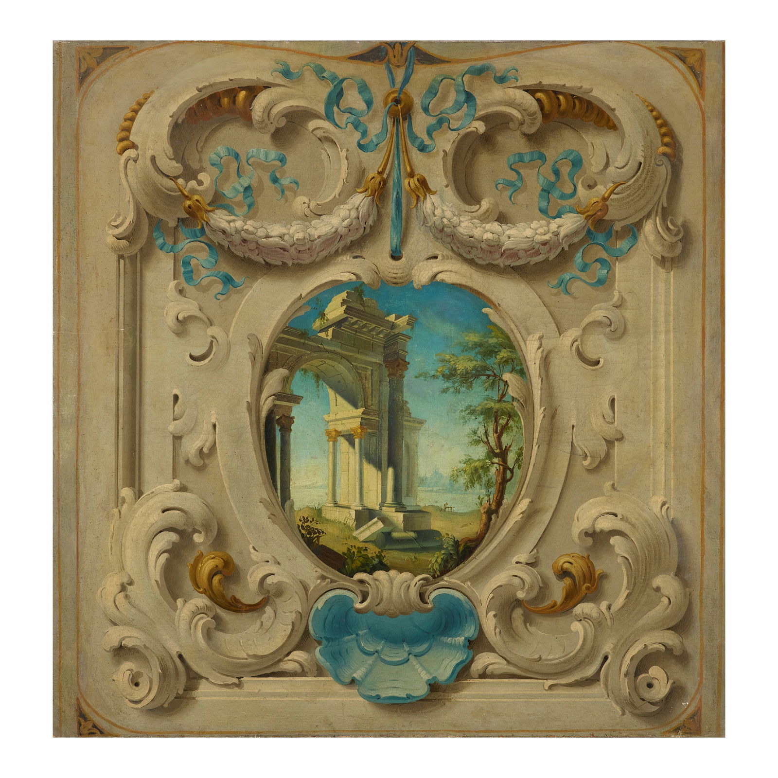 Italian School (18th/19th Century) Capriccio 39 x 38 in. (99.1 x 96.5 cm) (1 of 3)