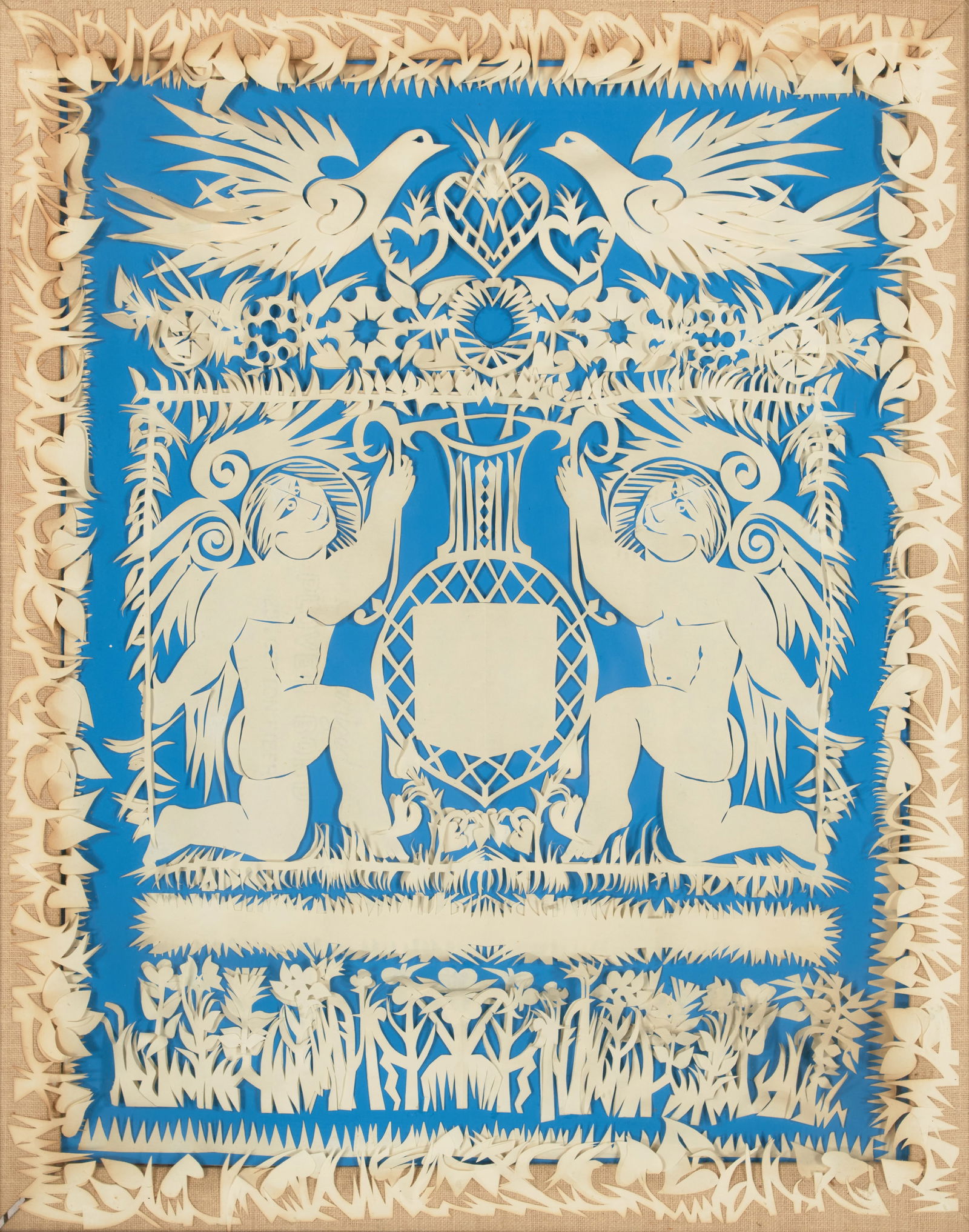 Tony Duquette (1914-1999) Two Angels in Adoration sight 19 5/8 x 15 1/2 in. (49.8 x 39.4 cm) (1 of 2)