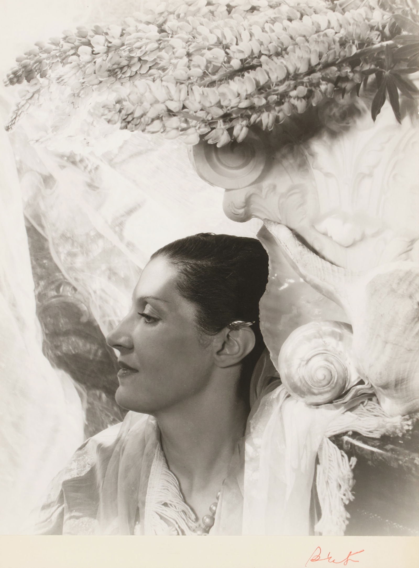 Sir Cecil Beaton (1904-1980) Daisy Fellowes1930sgelatin silver print, signed 'Beaton' to mat, wi...: Sir Cecil Beaton (1904-1980) Daisy Fellowes 1930s gelatin silver print, signed 'Beaton' to mat, with artist's stamp on the reverse 17 3/4 x 14 1/4in (45.1 x 36.2cm) Footnotes: Provenance Leonard Stanl