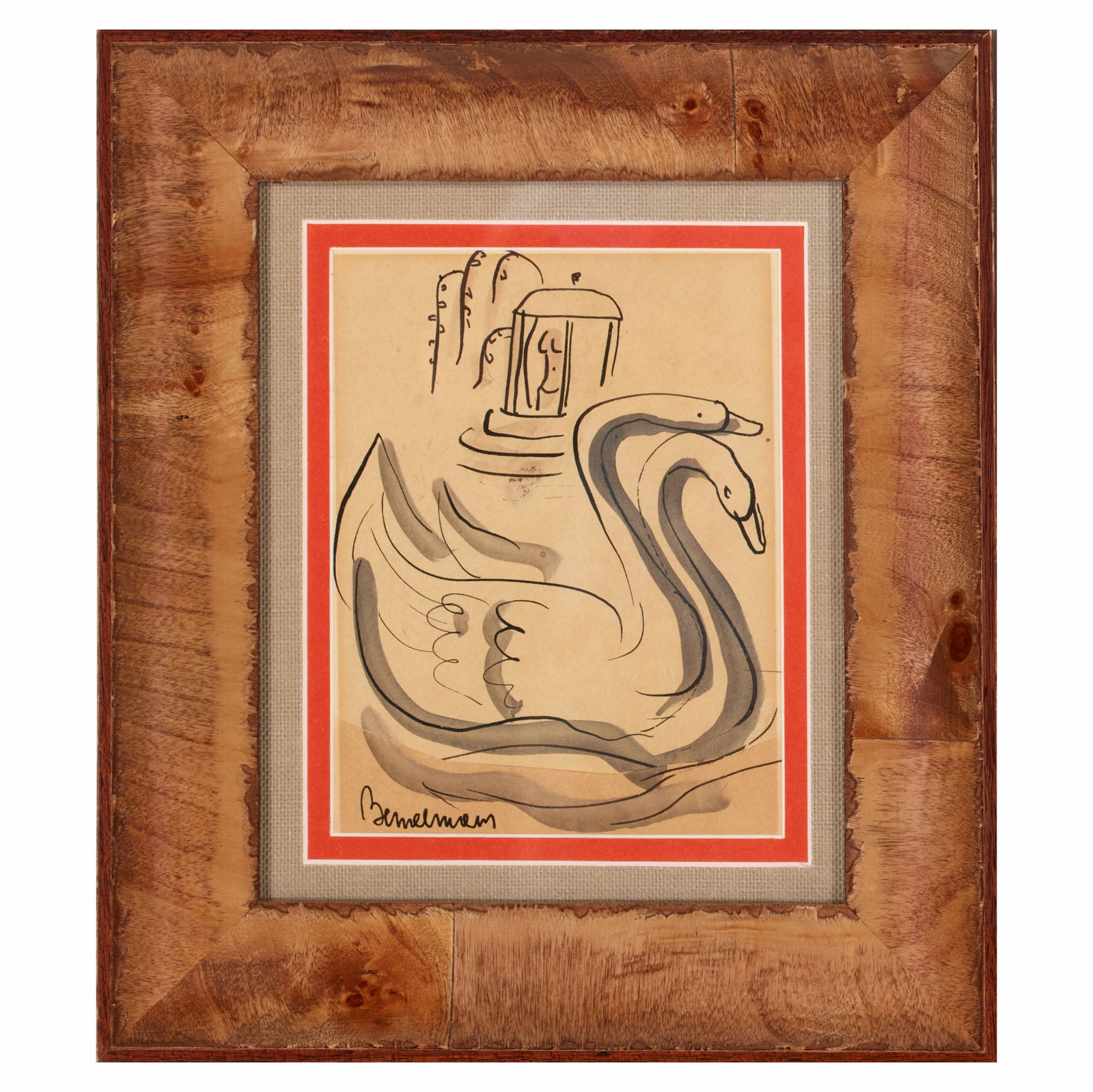Ludwig Bemelmans (1898-1962) Swans; Elephant and Acrobat (Two Works) 9 3/4 x 7 1/2 in. (24.8 x 1... (1 of 4)
