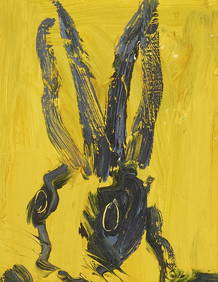 HUNT SLONEM (B. 1951) Yellow Bunny, 2007 9 1/2 x 7 1/2 in. (24.1 x 19.1 cm.) (1 of 3)
