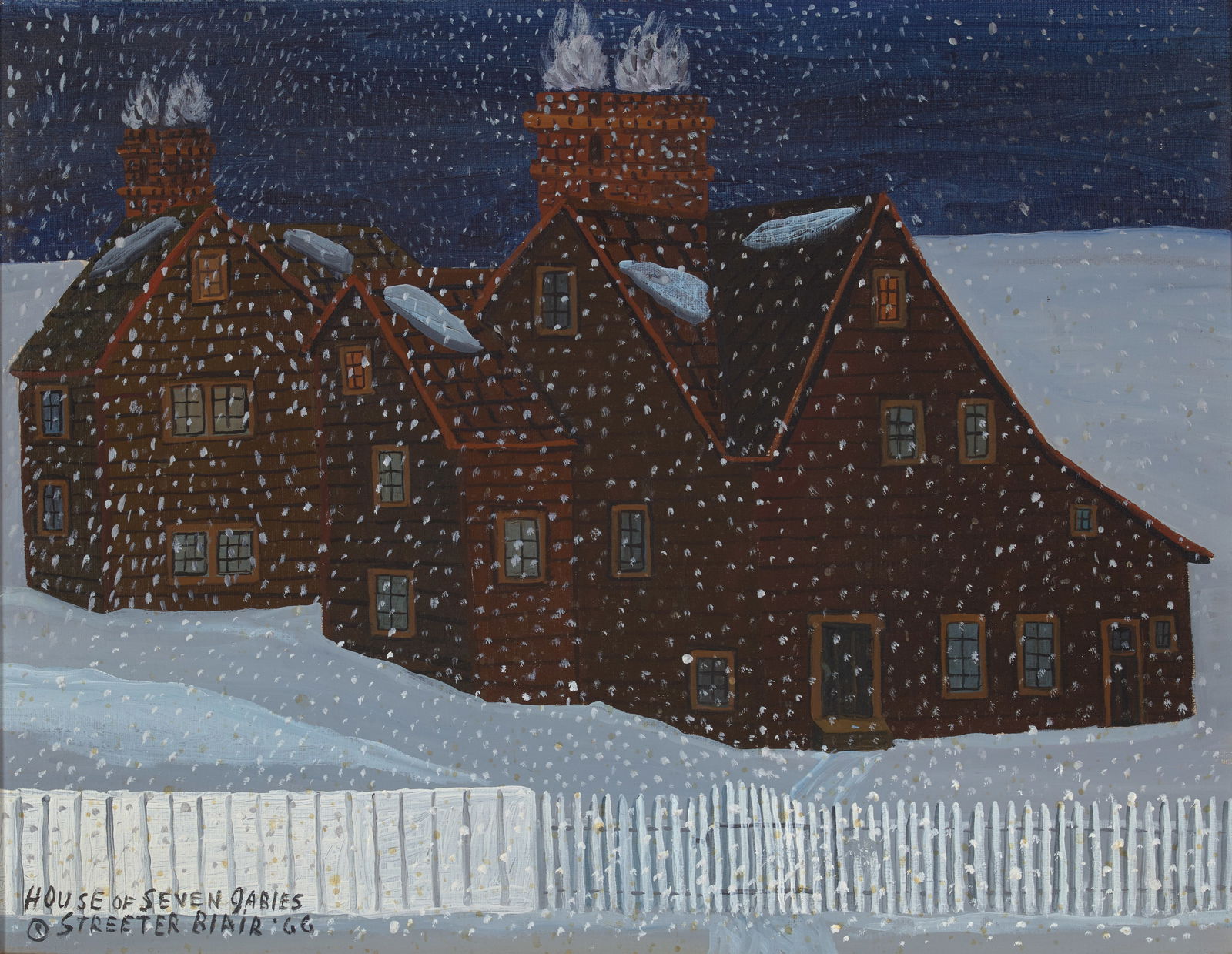 Streeter Blair (1888-1966) House of Seven Gables approximately 11 x 14 in. (27.9 x 35.6 cm) (1 of 2)