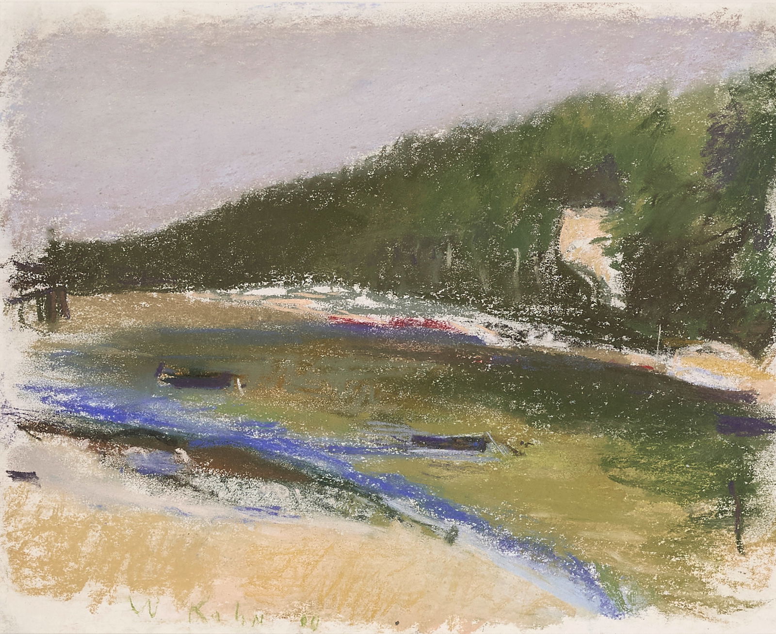 Wolf Kahn (1927-2020) In Cundy's Harbor, ME 11 x 14 in. (27.9 x 35.6 cm.) (Executed in 2000.): Wolf Kahn (1927-2020) In Cundy's Harbor, ME signed and dated 'W. Kahn 00' (lower left) pastel on paper 11 x 14 in. (27.9 x 35.6 cm.) Executed in 2000. Footnotes: Provenance Private collection, Ne
