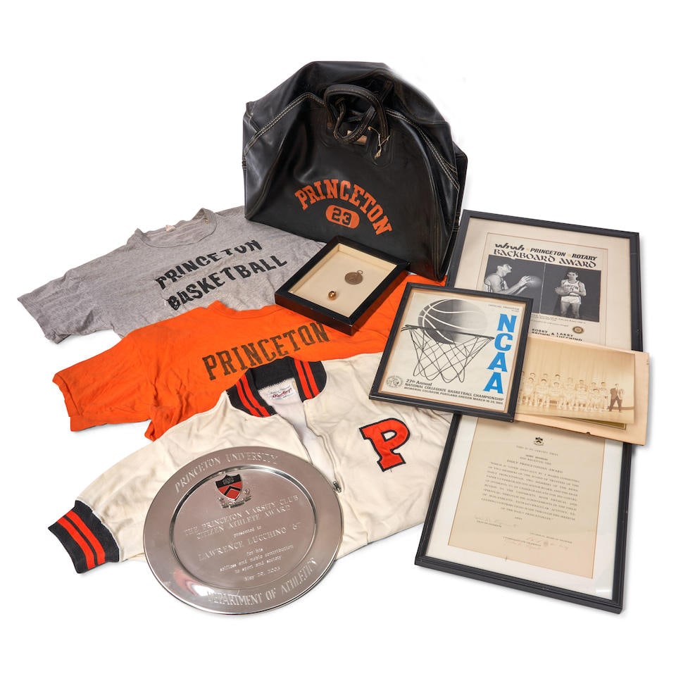 Ten Larry Lucchino Princeton Basketball Related Items c. 1965 (1 of 1)