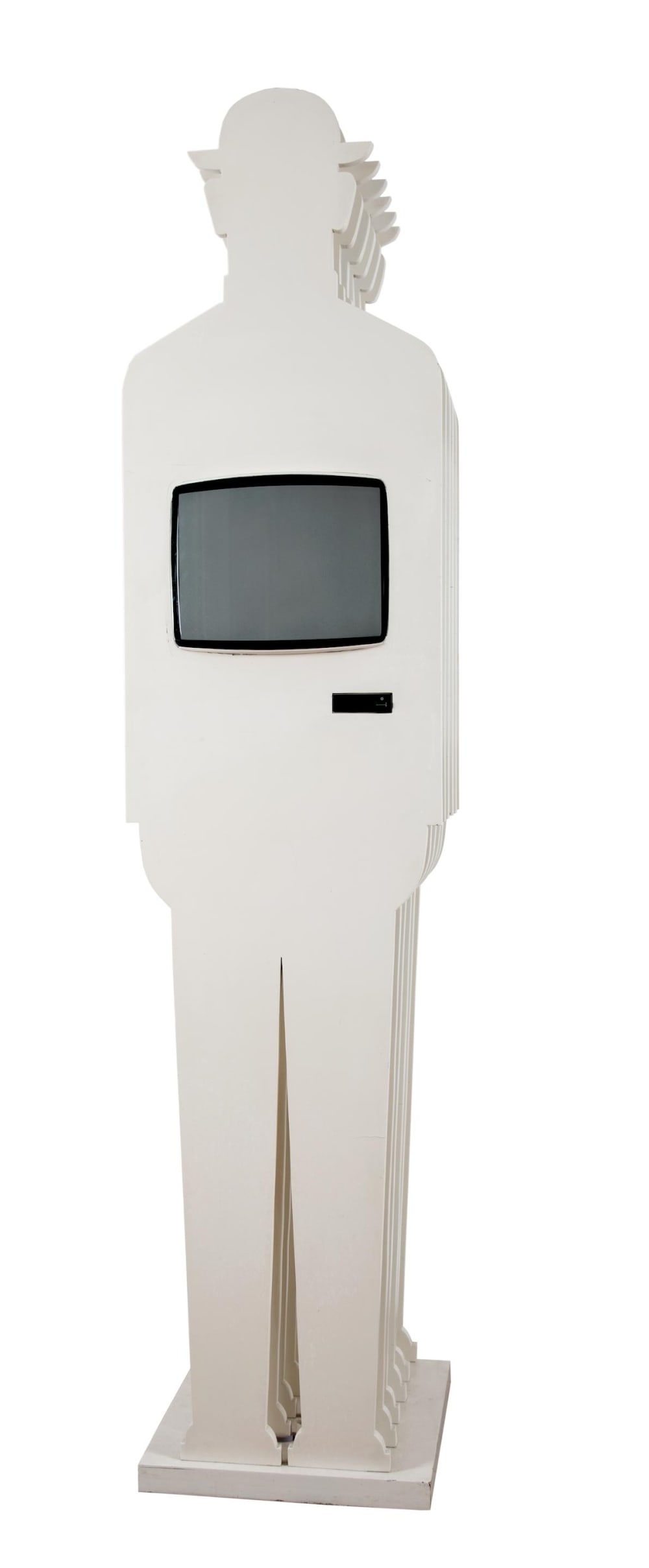 YANNIS GAITIS (1923-1984) Hommes de télévision: YANNIS GAITIS (1923-1984) Hommes de télévision bois stratifié et télévision 212 x 48,5 x 45cm (83 7/16 x 18 7/8 x 17 11/16in). laminated wood and television Footnotes: Provena