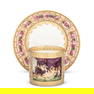 A Derby coffee can and a saucer, circa 1795