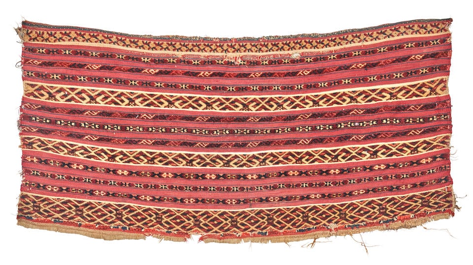 Yomut Bag Fragment Turkestan 1 ft. 2 in. x 2 ft. 6 in. (1 of 2)