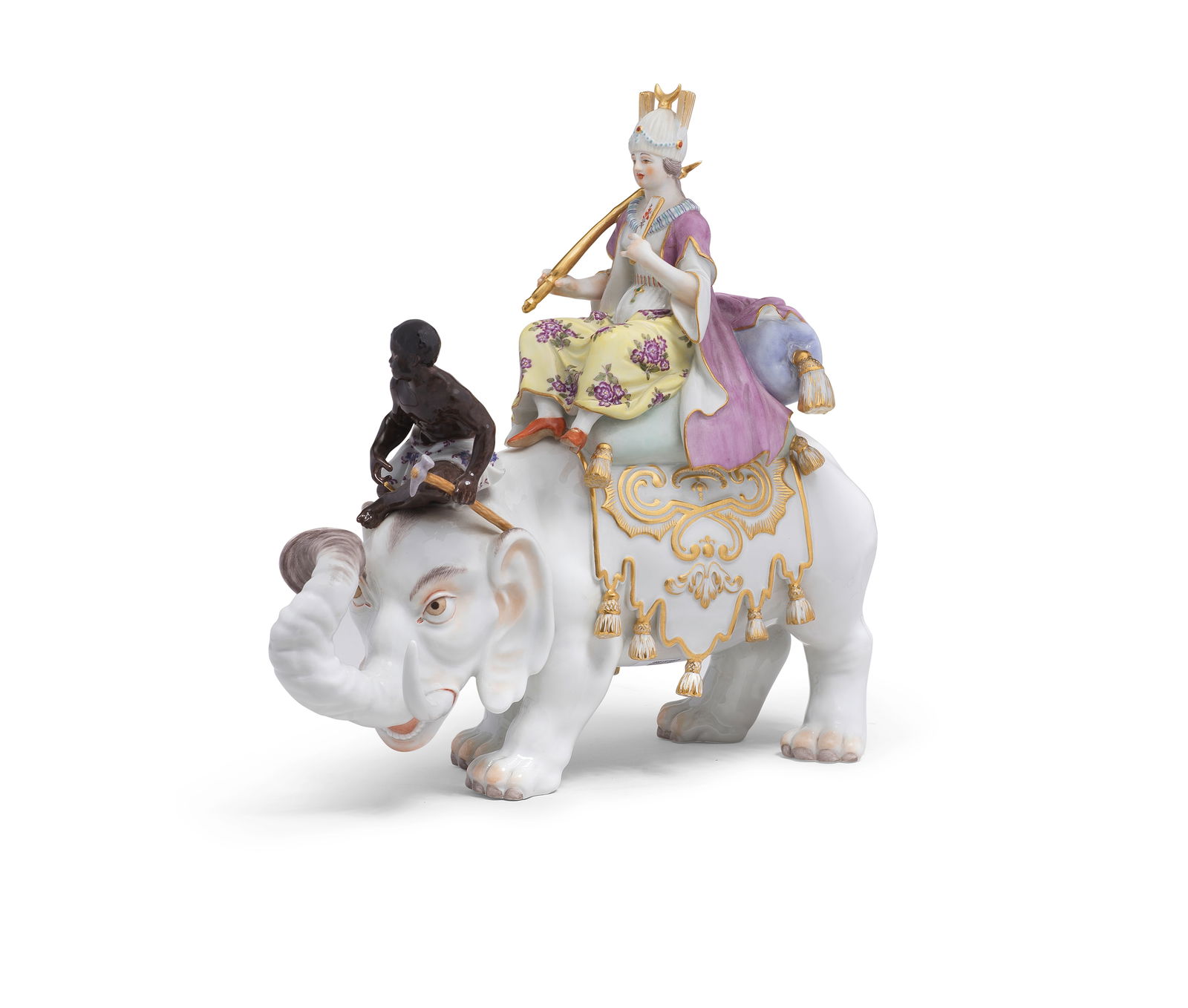 A Meissen group of a Sultana riding an elephant, circa 1990 (1 of 1)