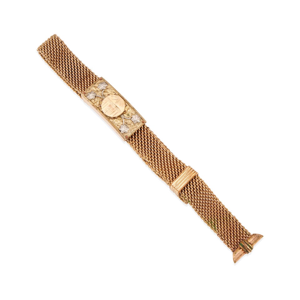 ANTIQUE GOLD MESH BRACELET (1 of 2)