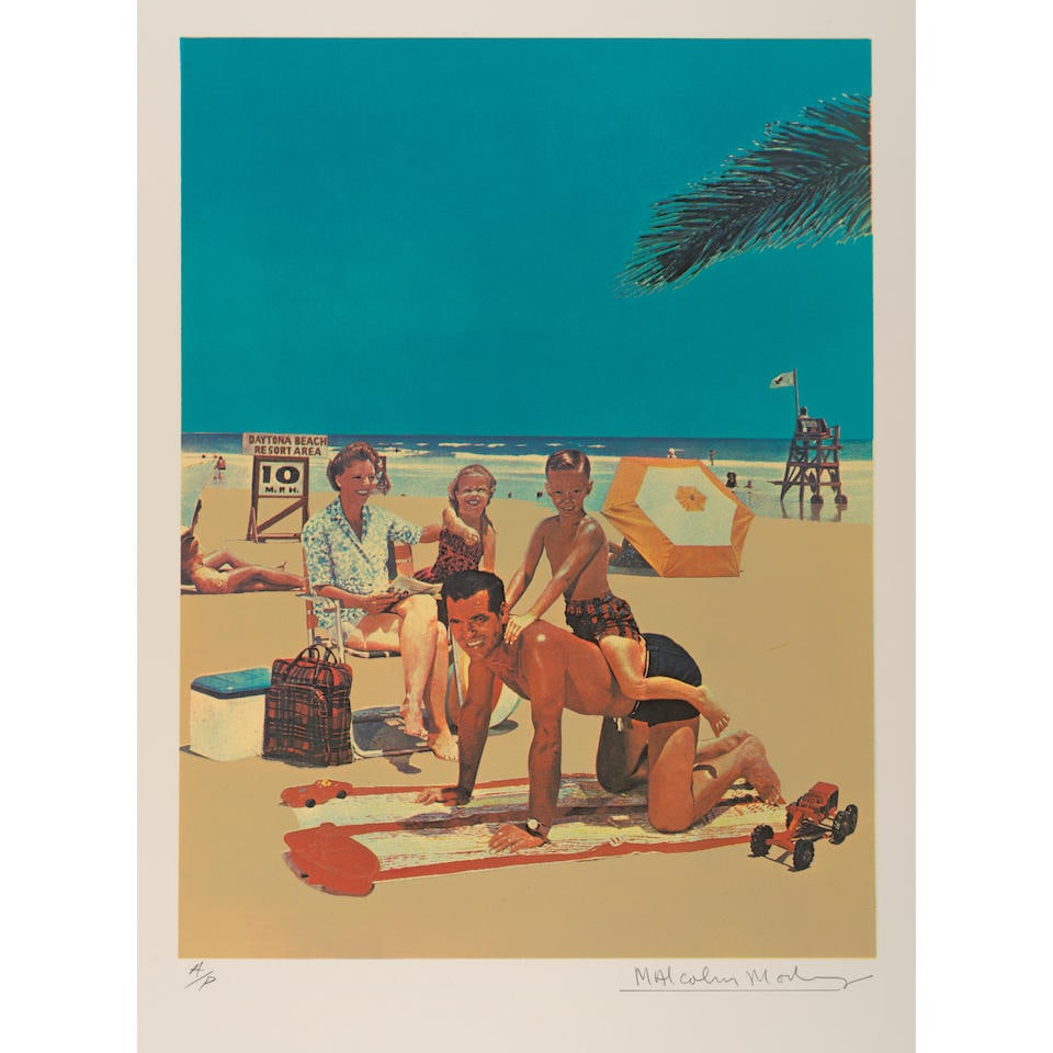 Malcolm Morley (1931-2018); Beach Scene, from Six New York Artists;: Malcolm Morley (1931-2018) Beach Scene, from Six New York Artists, 1969 Screenprint in colors on Rives BFK paper, signed in pencil, annotated 'A.P.' (an artist's proof, aside from the edition of 60),