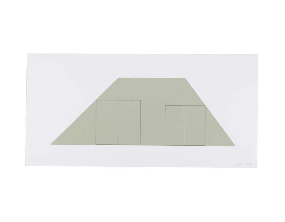 Robert Mangold (born 1937); One Plate, from A Book of Silk Screen Prints: Multiple Panel Paintin...: Robert Mangold (born 1937) One Plate, from A Book of Silk Screen Prints: Multiple Panel Paintings, 1973-1976 (Senior/Shopmaker 1977.02.07; Parasol RM12.07), 1992 Screenprint in colors on Fabriano pape