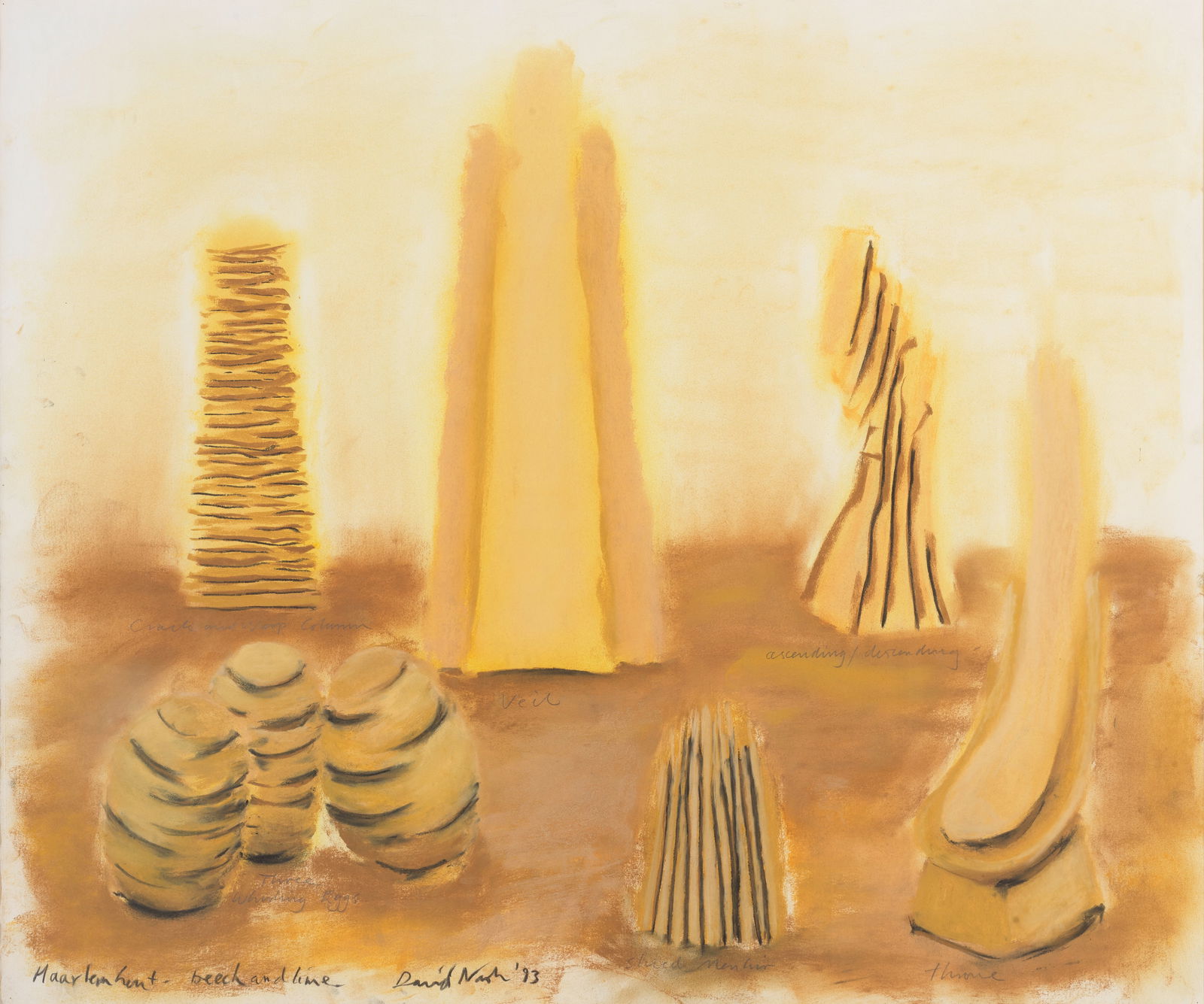 David Nash R.A. (British, born 1945) Haarlemhout - Beech and Lime: David Nash R.A. (British, born 1945) Haarlemhout - Beech and Lime signed, titled and dated 'Haarlemhout - beech and lime David Nash 93' (lower left) charcoal and chalk on paper 60 x 71.5cm (23 5/8 x 2