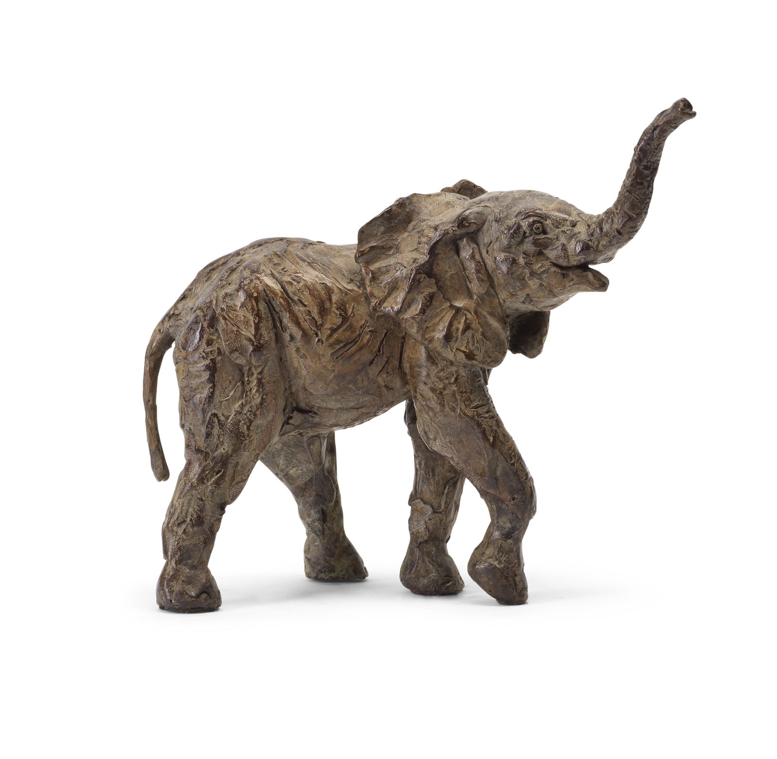 Hamish Mackie (British, born 1973) Elephant Calf 20cm (7 7/8in) high: Hamish Mackie (British, born 1973) Elephant Calf signed, dated and numbered 'Hamish Mackie/2019 7/12' (to underside) bronze with a brown patina 20cm (7 7/8in) high This lot is subject to the following
