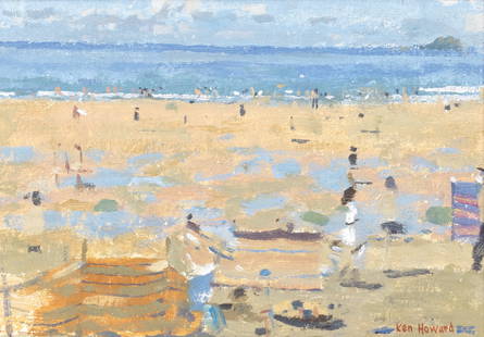 Ken Howard R.A. (British, 1932-2022) Sennen Morning: Ken Howard R.A. (British, 1932-2022) Sennen Morning signed 'Ken Howard' (lower right) oil on canvas, laid on board 15 x 21.5cm (5 7/8 x 8 7/16in). Footnotes: Provenance With Leoni