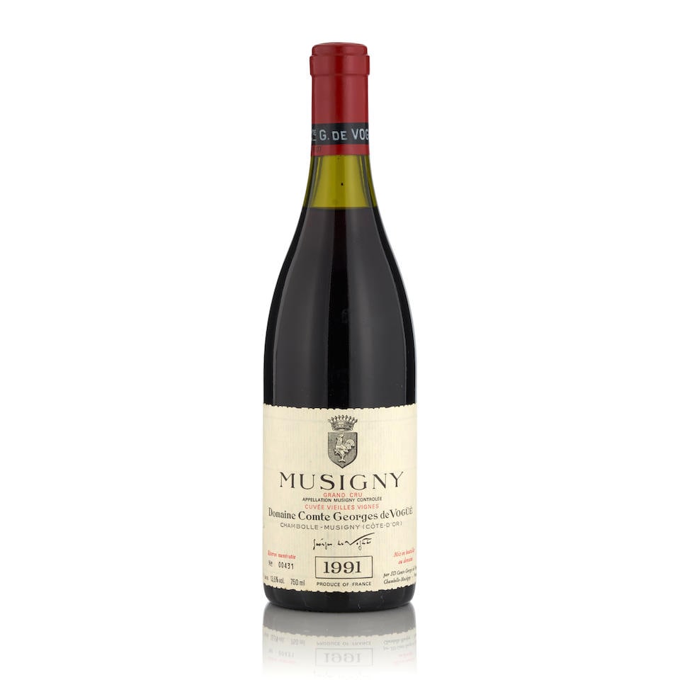 Comte Georges de Vogüé Musigny Cuvée Vieilles Vignes 1991 (1 bottle): Comte Georges de Vogüé Musigny Cuvée Vieilles Vignes 1991 Côte de Nuits u: 3cm 1 bottle Footnotes: Burgundy This lot is subject to the following lot symbols: • • Zero r
