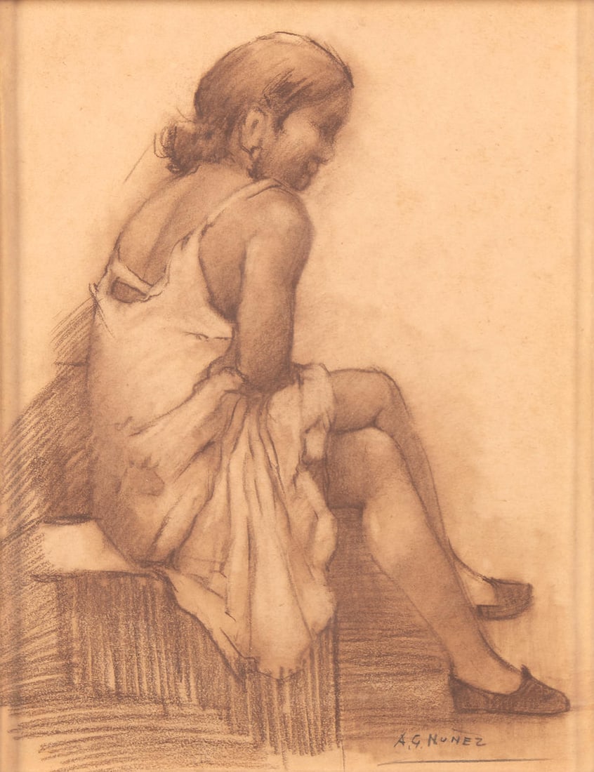 ARMANDO GARCÍA NÚÑEZ (Mexican, 1883-1965) Dama sentada semidesnuda (1 of 4)