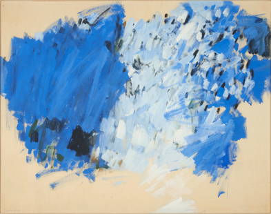 WILLIAM AUSTIN KIENBUSCH (American, 1914-1980) Blue Ocean, Sea Grass (sheet size 31 1/2 x 40 1/2...: WILLIAM AUSTIN KIENBUSCH (American, 1914-1980) Blue Ocean, Sea Grass signed and dated 'Kienbusch 62' (lower left); identified on a typed label (affixed to the reverse) casein on paper sheet size 31 1/