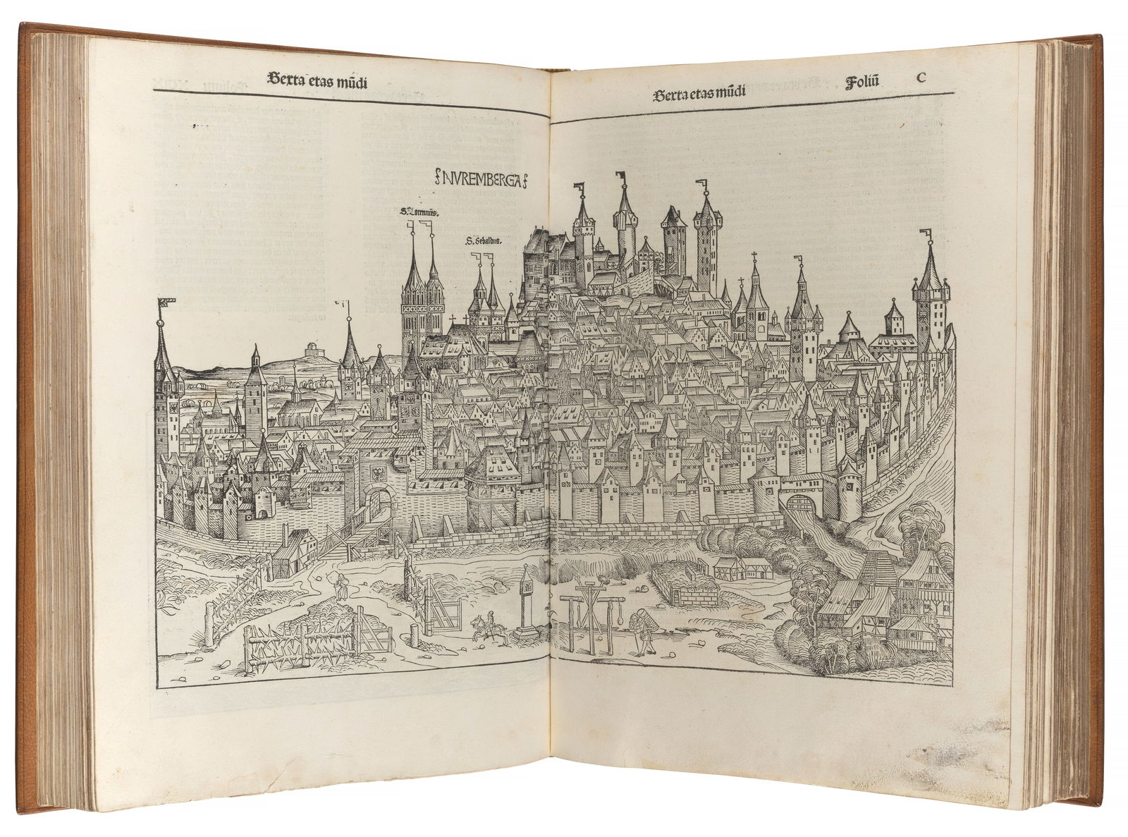 NUREMBERG CHRONICLE. SCHEDEL, HARTMANN. 1440-1514. Liber chronicarum.  Nuremberg: Anton Koberger... (1 of 1)