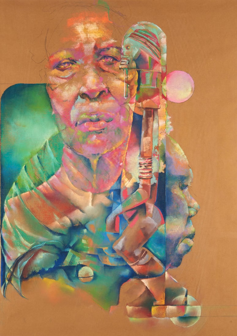 PAUL D. GOODNIGHT (American, born 1946) Untitled (Portraits of Two Men) (30 1/2 x 21 1/2 in. (77... (1 of 3)