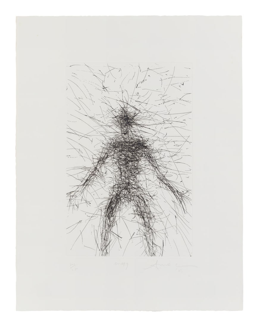 Antony Gormley R.A. (born 1950) Energy, 2003: Antony Gormley R.A. (born 1950) Energy, 2003 signed, titled, dated and numbered 201/250 in pencil etching 55.4 x 42.2cm (21 13/16 x 16 5/8in). This lot is subject to the following lot symbols: AR AR G