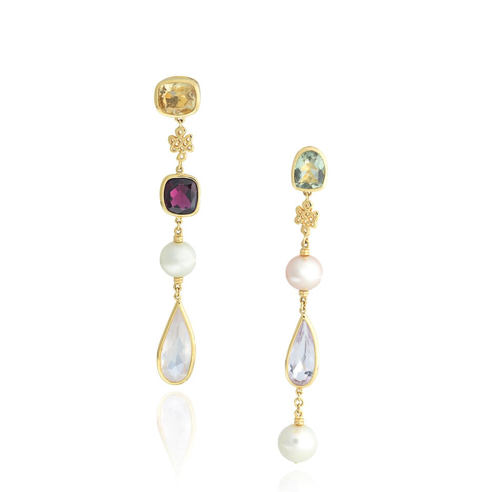 H. STERN: MULTI-GEM EARRINGS (1 of 2)