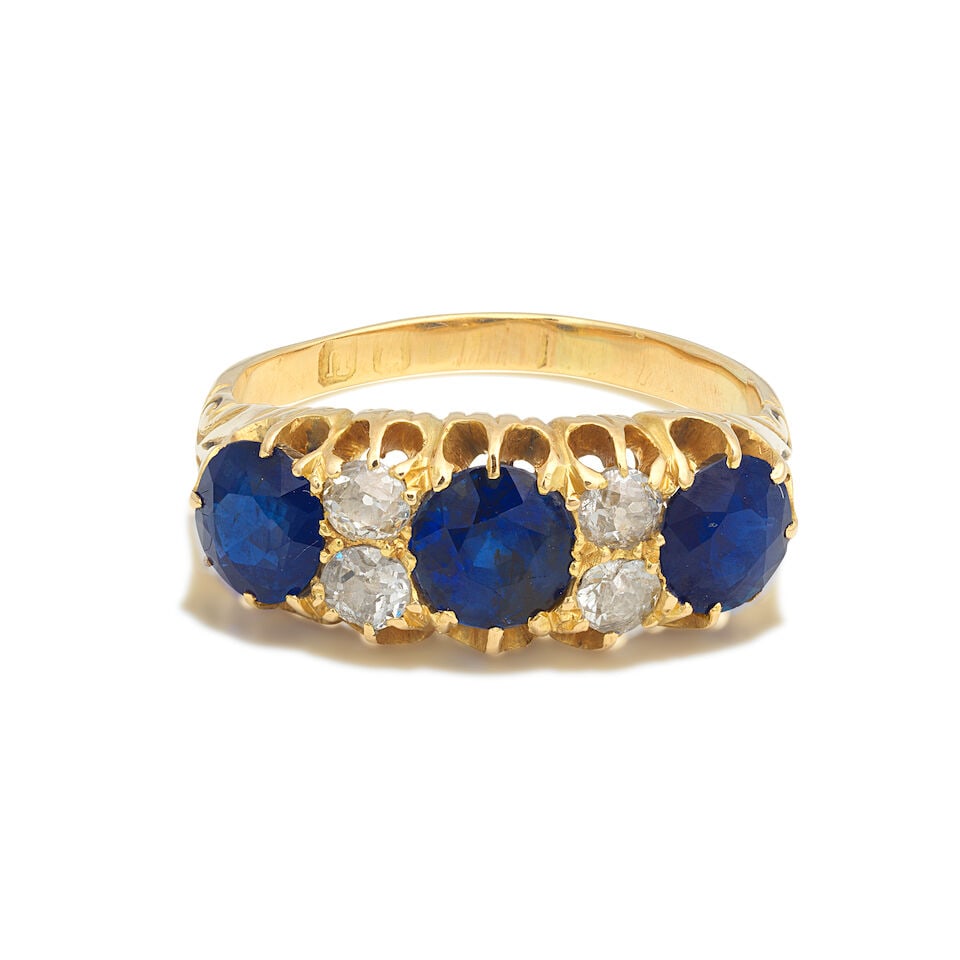 SAPPHIRE AND DIAMOND RING (1 of 3)