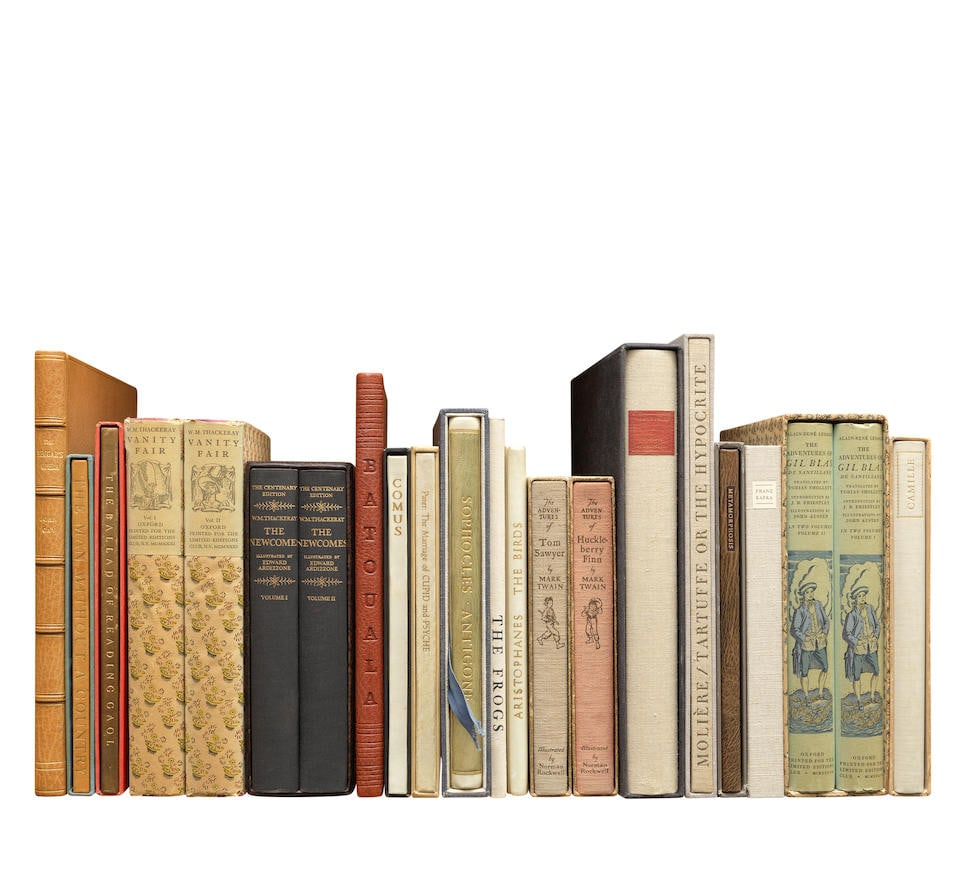 LIMITED EDITIONS CLUB GAY (JOHN) The Beggar's Opera, Limited Editions Club, 1937; and 20 others ...: LIMITED EDITIONS CLUB GAY (JOHN) The Beggar's Opera, lithographs by Mariette Lydis, 1937--THACKERAY (W.M.) Vanity Fair, 2 vol., illustrated by John Austen, 1931; The Newcome, 2 vol., illustrated by