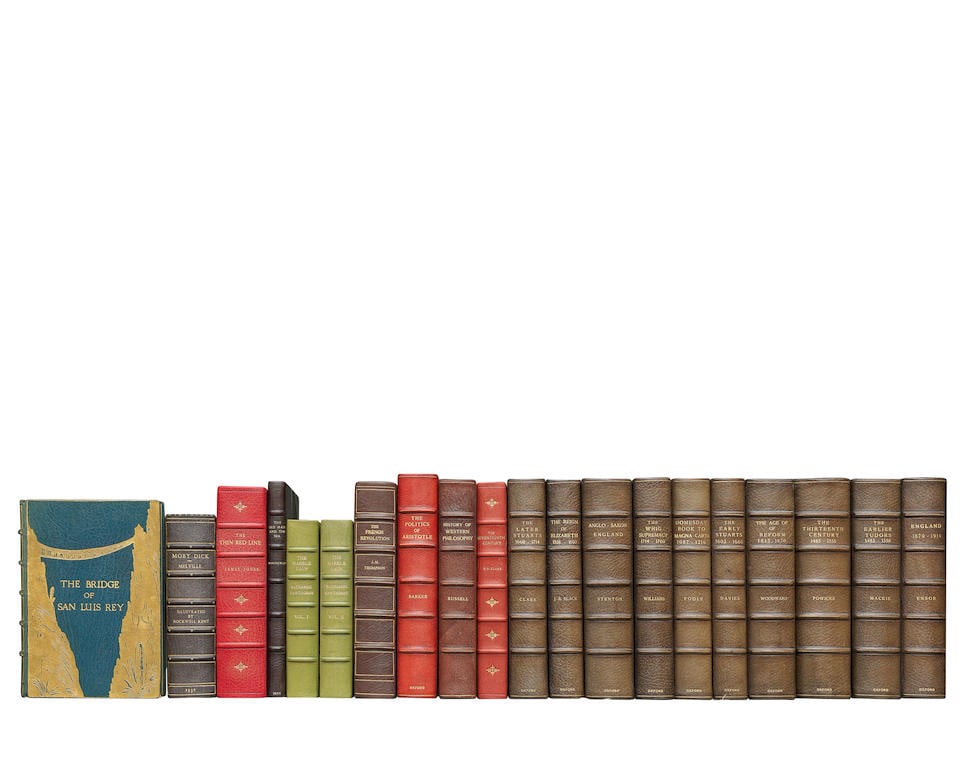 MELVILLE (HERMAN) Moby Dick or The Whale, 8vo; and others (c.50): MELVILLE (HERMAN) Moby Dick or The Whale, illustrated by Rockwell Kent, Cassell & Company, 1930--WILDER (THORTON NIVEN) The Bridge of San Luis Rey, illustrated by Clare Leighton, pictorial gilt moro