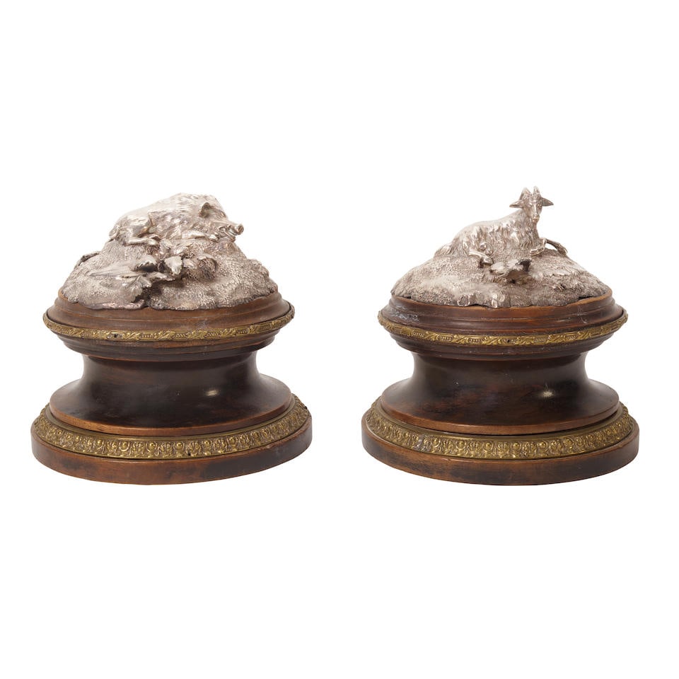A PAIR OF SILVER FIGURES unmarked, probably Italian, circa 1780 (1 of 1)