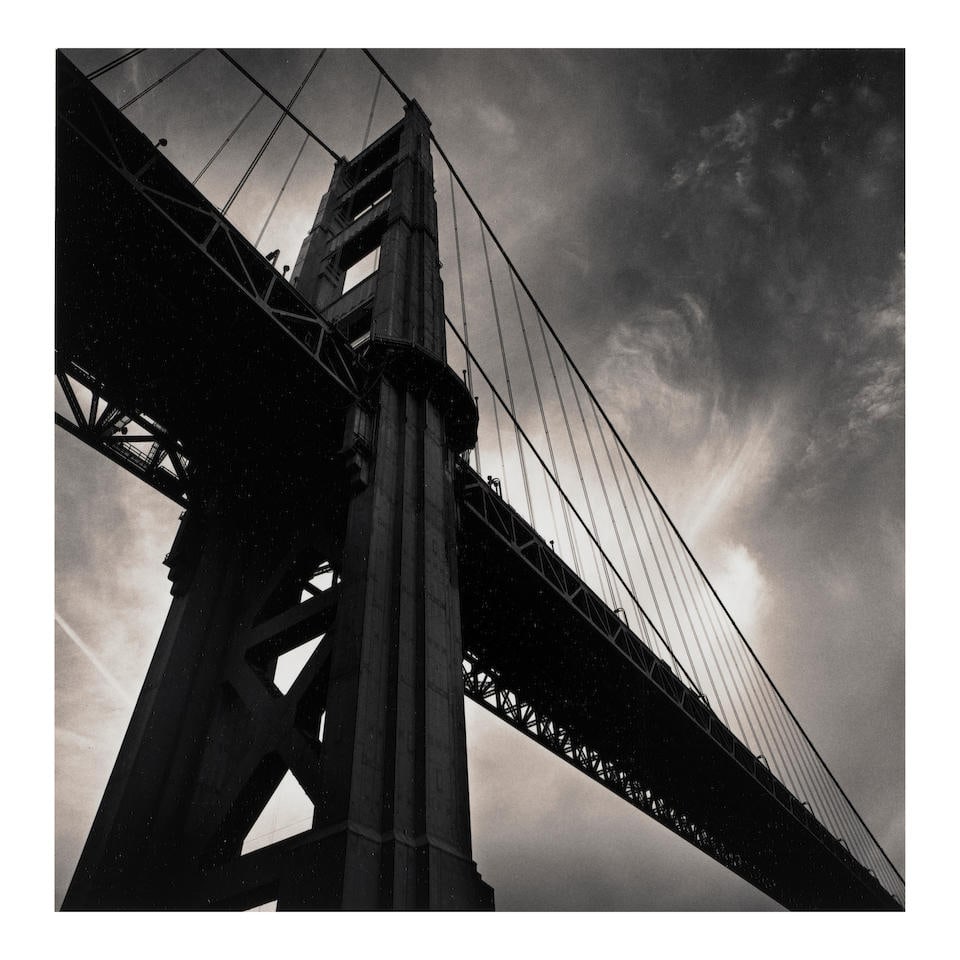 Michael Kenna (born 1953); 'Golden Gate Bridge, Study 11, San Francisco';: Michael Kenna (born 1953) 'Golden Gate Bridge, Study 11, San Francisco', 1990 Gelatin silver print, printed 1998; mounted, signed, dated, and editioned '12/45' in pencil on the mount, the photographer