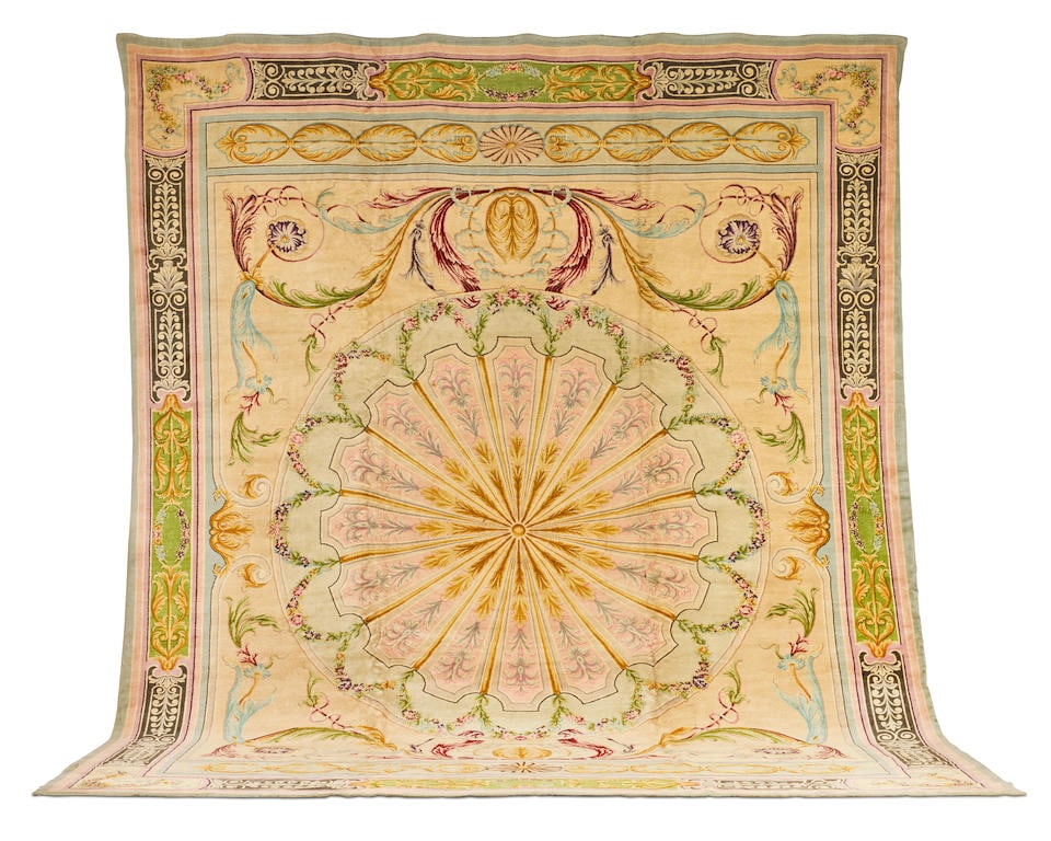 An unusual Spanish 1920s Savonnerie  556cm x 462cm (1 of 1)