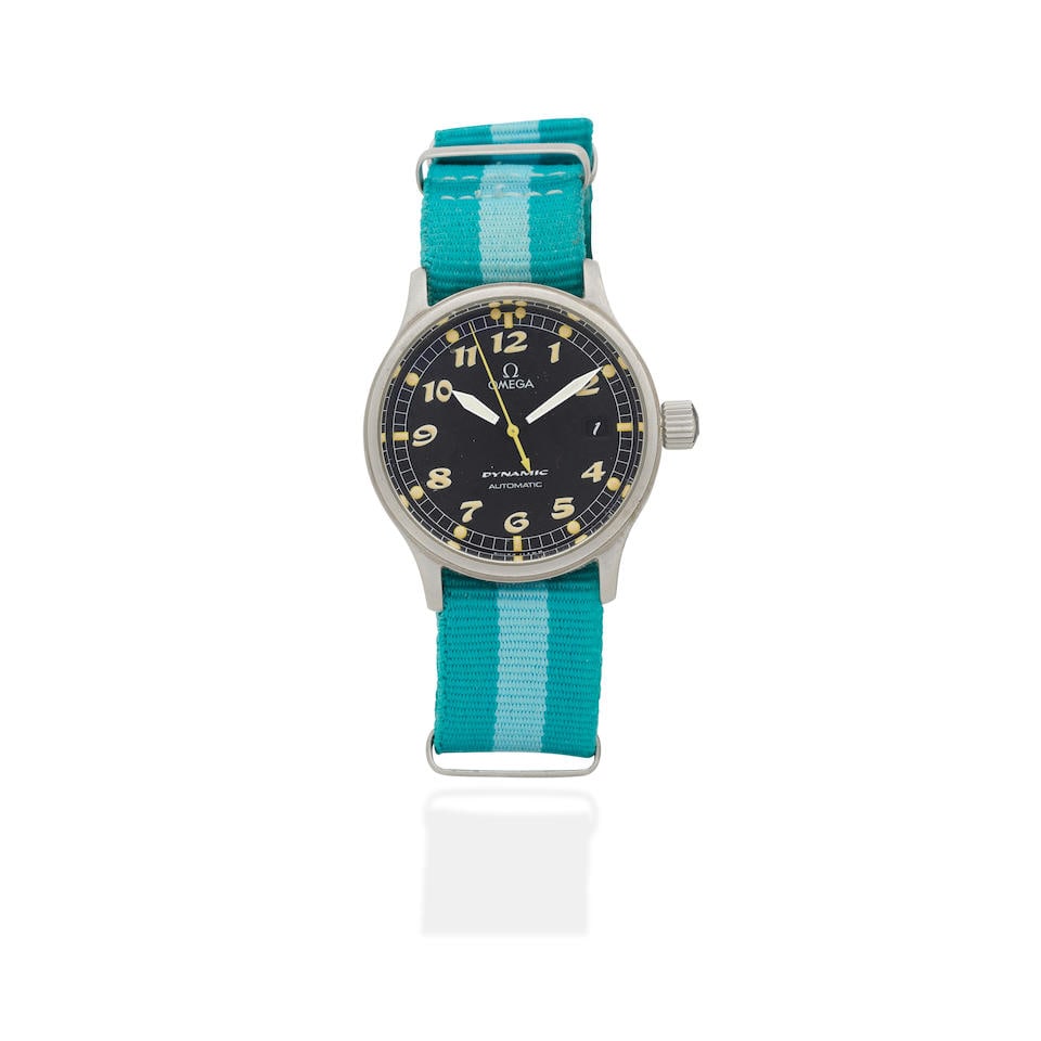 Omega. A stainless steel automatic calendar wristwatch  Dynamic, Ref: 166.0310, Circa 1990 (1 of 2)