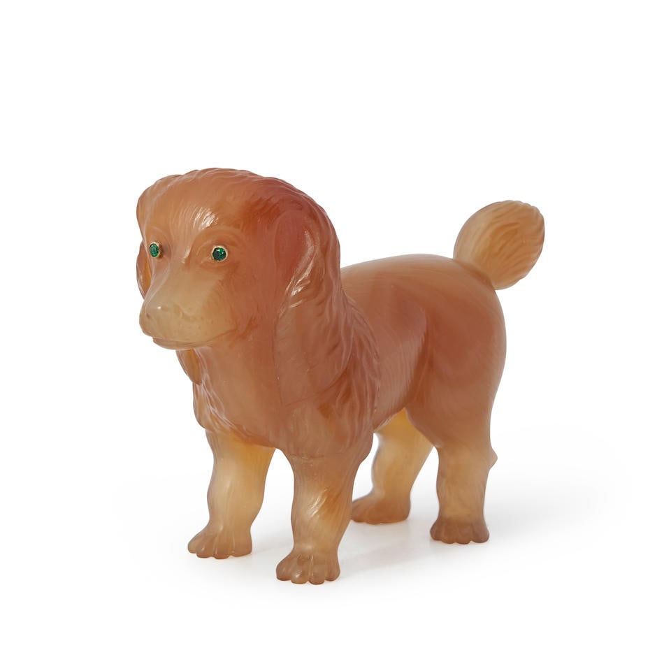 Jeweled Agate Model of a Poodle, (1 of 1)