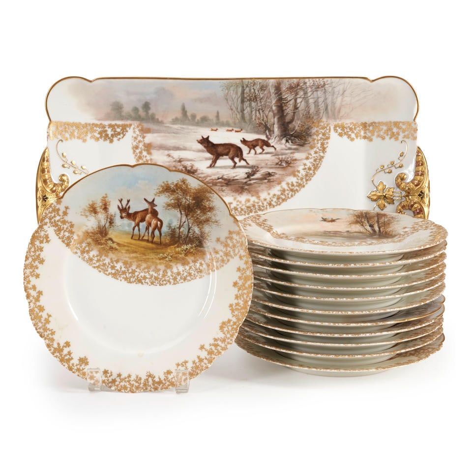 Haviland Limoges Porcelain Hunting Service,  France, 1870-82, (1 of 1)